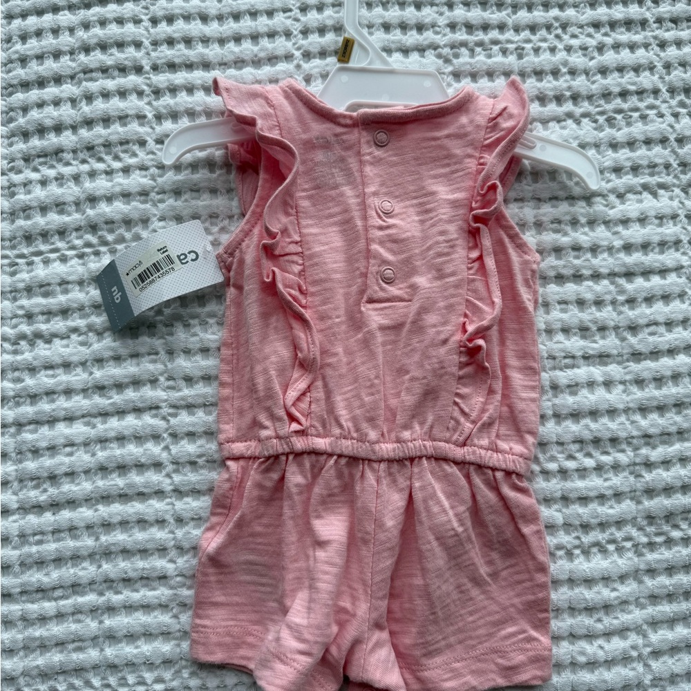 Carter's Pink Eyelet Ruffle Romper - Picture 2 of 2